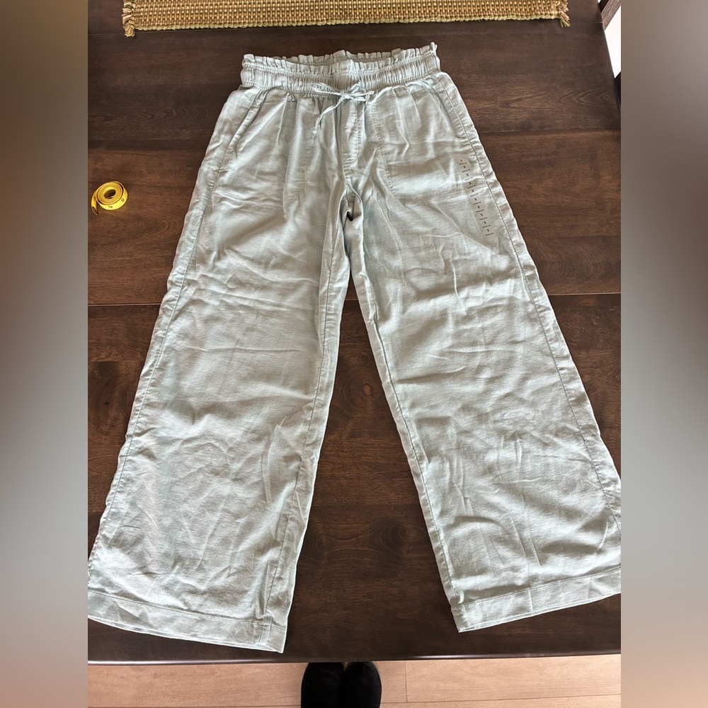 American Eagle Outfitters Wide Leg cotton/ Linen blend Pants - Picture 2 of 11